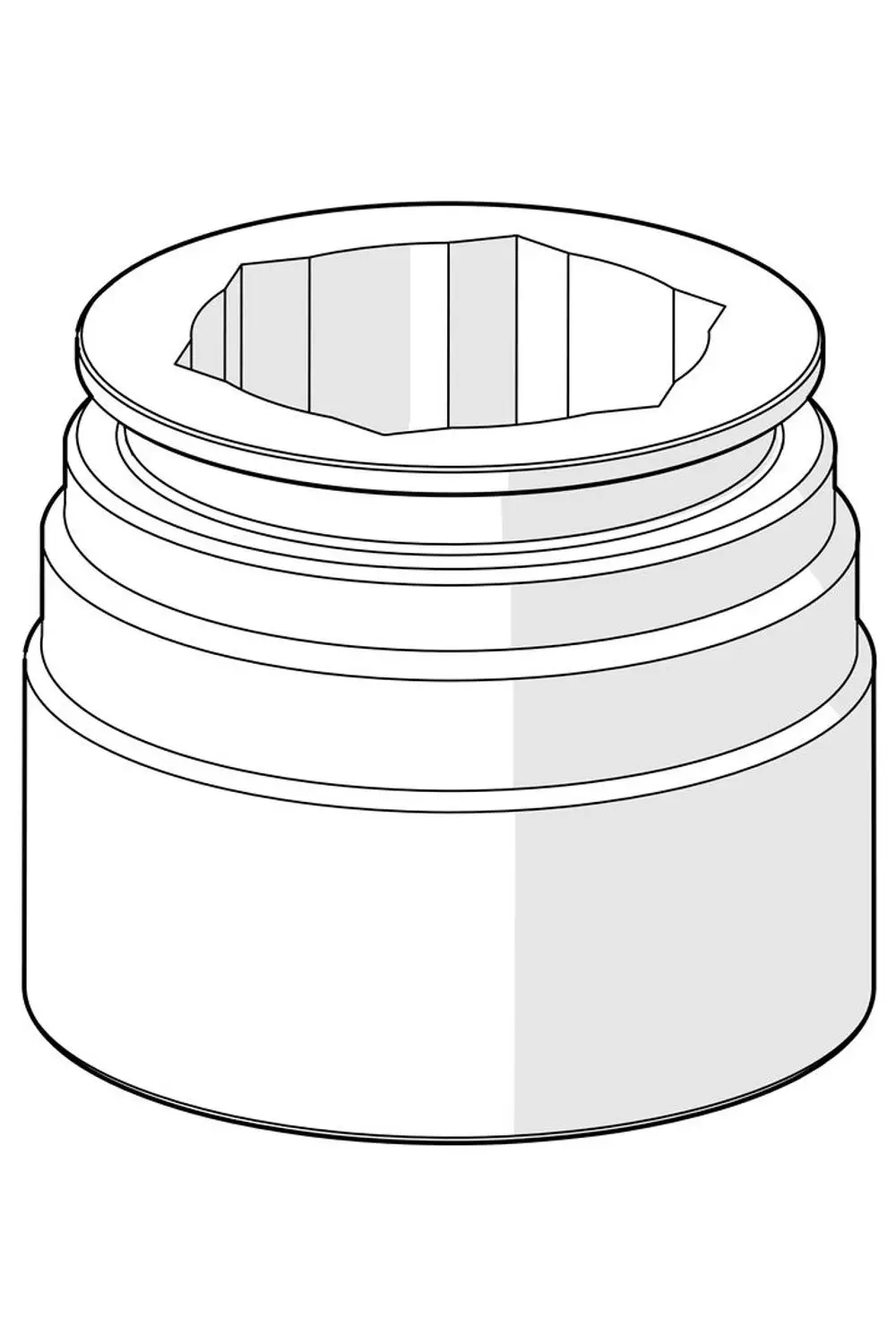 Montagering aus Metall in Chromoptik, verwendet für Luftsprudler. Produkt von HANSA, typischerweise für Badezimmerarmaturen.